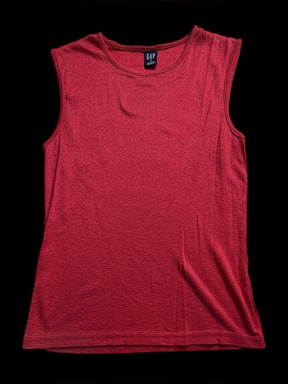 Gap Y2K 90s Vtg Red Muscle Tank Top Shirt Sleeveless Sz M